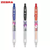 (3色1包)ZEBRA SARASA CLIP 限定 美樂蒂&酷洛米 鋼珠筆 紅+藍+黑