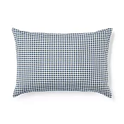 【MUJI 無印良品】再生聚酯速乾枕套/43/深藍格紋【成品尺寸】W45×L88 cm 圓柱型
