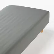 【MUJI 無印良品】再生聚酯速乾床包/S/綠色【成品尺寸】W98×L198×D30 cm 附鬆緊帶