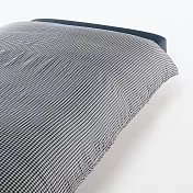 【MUJI 無印良品】再生聚酯速乾被套/S/深藍格紋【成品尺寸】W145×L210 cm 附拉鍊