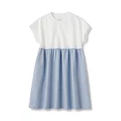 【MUJI 無印良品】兒童涼感套衫短袖洋裝 110 淡藍