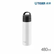 TIGER虎牌 手提輕量旋蓋雙層不鏽鋼保溫瓶480ml(MKB-T481) 珠光白