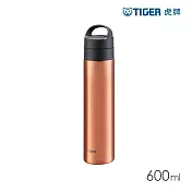 TIGER虎牌 手提輕量旋蓋雙層不鏽鋼保溫瓶600ml(MKB-T601) 亮銅色