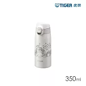 TIGER虎牌 輕量彈蓋雙層不鏽鋼保溫瓶350ml(MCT-A351) 陸龜