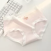 【唯蜜色】7A全褲抑菌云柔棉感無痕彈力女用內褲 L 粉色