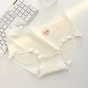 【唯蜜色】7A全褲抑菌云柔棉感無痕彈力女用內褲 L 黃色