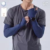 ADISI Ni-COOL+抑菌吸濕涼爽抗UV袖套(開錶洞款) AS24005 (S-2XL) S 藏青色