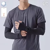 ADISI Ni-COOL+抑菌吸濕涼爽抗UV袖套(開錶洞款) AS24005 (S-2XL) M 黑色