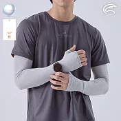 ADISI Ni-COOL+抑菌吸濕涼爽抗UV袖套(開錶洞款) AS24005 (S-2XL) S 銀灰