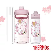 【THERMOS膳魔師】櫻花貓咪附輕水瓶2000ml+710ml 超值兩件組