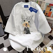 【Lockers 木櫃】美式小狗重磅短袖T恤 L114042102 F 白色