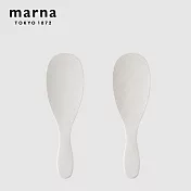 【日本Marna】日本製 極系列 極致薄型不沾黏加長款飯匙2入組(原廠總代理) 白色2入