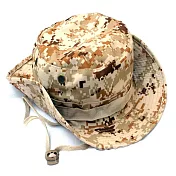 E.City_可翻釦迷彩風戶外遮陽帽漁夫帽 米