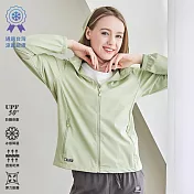 【KISSDIAMOND】CoolVex 極酷涼防曬冰晶紗凍感衣(男女外套/KDFJ-5688) M 女/蘋果綠