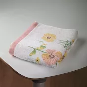 【日本本多毛巾】大阪泉州 純棉毛巾 ‧ 秘境花草(粉)
