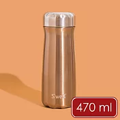 《S’well》Traveler不鏽鋼保溫瓶(香檳金470ml) | 保溫杯 保冷保冰杯 水壺 環保杯 便攜杯 咖啡杯 隨行杯