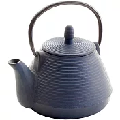 《ibili》Java鑄鐵濾茶壺(橫紋藍1L) | 泡茶 下午茶 茶具