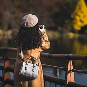 【一帆布包】帆布可調把手迷你波士頓包- 淺灰