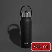 《S’well》Explorer不鏽鋼吸管保溫瓶(曜石黑700ml) | 保溫杯 保冷保冰杯 運動水壺 手搖飲 環保杯 便攜杯 咖啡杯 隨行杯 手提提把