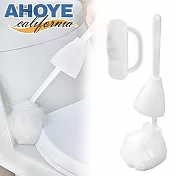 【AHOYE】免沾手擠水加厚軟毛浴室刷 2件組 (馬桶刷 浴缸刷 廁所刷 清潔刷)