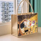 翡冷翠文創藝術棉麻手提袋｜克林姆《吻》