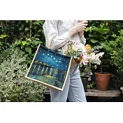 翡冷翠文創藝術棉麻手提袋｜梵谷《隆河上的星夜》