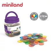 【西班牙miniland】半透明/透光多用彩色圓片200入