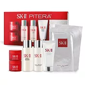 SK-II 9件體驗組(洗面乳20g+青春露30ml+亮采水30ml+致臻活膚霜15gX2+面膜X4)-國際航空版 (效期至2026/7/31)
