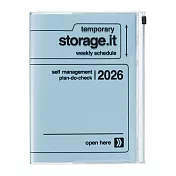 【日本Mark’s】2026 直式週記事收納手帳A5 ‧ Storage.it/藍