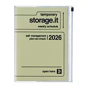 【日本Mark’s】2026 直式週記事收納手帳A5 ‧ Storage.it/黃