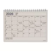 【日本Mark’s】2026 月曆型記事手帳S (B6變型) ‧ 象牙白