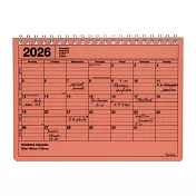 【日本Mark’s】2026 月曆型記事手帳S (B6變型) ‧ 橘色