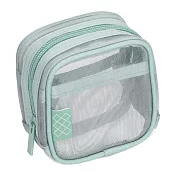 【日本Mark’s】迷你方形網狀分隔收納包 ‧ 灰網