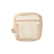 【日本Mark’s】Mesh 方形網狀萬用收納袋 ‧ 奶茶(米)