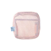 【日本Mark’s】Mesh 方形網狀萬用收納袋 ‧ 莓果優格(粉紅)