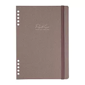 【日本Mark’s】PapiKnot 10孔附束帶筆記本封殼A5(光澤素面) ‧ 肉桂焦糖