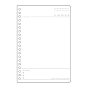 【日本Mark’s】PapiKnot 20孔無時效補充內頁A5 ‧ 日記事/白色NEO AGENDA紙