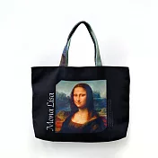 翡冷翠文創藝術小提袋｜達文西《蒙娜麗莎》黑色