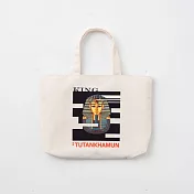翡冷翠文創藝術小提袋｜埃及古文明《黃金面具》米色
