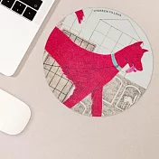 翡冷翠文創波隆那圓形滑鼠墊｜《貝諾(紅狗)》