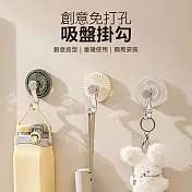 【美好家 Mehome】加厚吸盤掛勾 浴室/廚房掛鉤 透綠銀 3入組