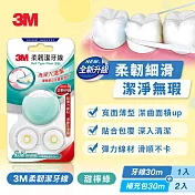 3M 柔韌潔牙線 馬卡龍造型1+2超值組(四色可選) 甜檸綠
