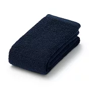 【MUJI 無印良品】棉圈絨雙線織面用巾/可吊掛/深藍【成品尺寸】W34×L85 cm