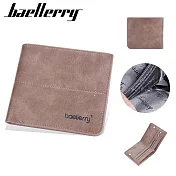 【Baellerry 佰利瑞】6卡雙開暗格長拉鏈零錢男用短夾(D3242)_19075 _棕色x橫款