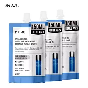 DR.WU 玻尿酸保濕精華化妝水(清爽型)補充包150ML 3入組