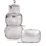 murmur 三折盥洗包（網狀拼接）│金屬銀