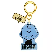 PEANUTS-鏡面吊飾icash2.0  CHARLIE BROWN