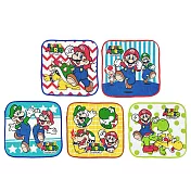 【日本丸真】Super Mario 迷你小方巾 五入組 Super Mario Super Mario