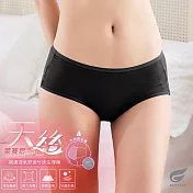 GIAT天絲親膚透氣竹炭生理褲 M 黑色