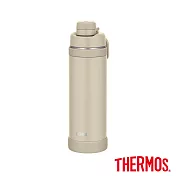 【THERMOS 膳魔師】可進洗碗機可提式設計不鏽鋼真空保溫瓶 1000ml(FJU-1000-SND) 柔沙駝